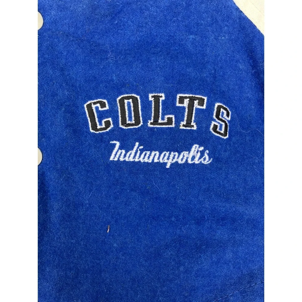 Vintage Indianapolis Colts Reebok Wool Varsity Coat Jacket  Team NFL Boys 8-10